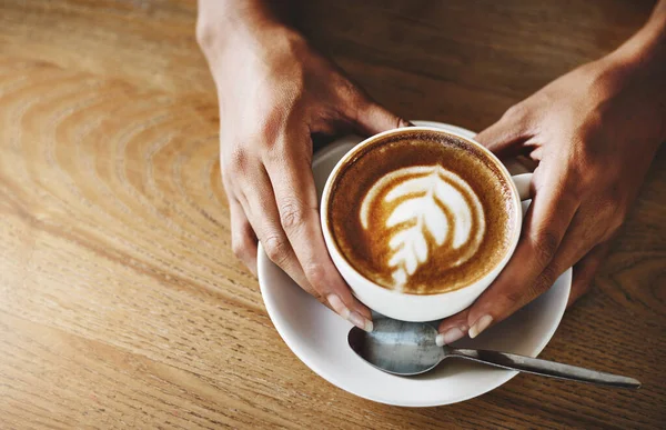 Nem Vagyok Kávé Rabja Csak Elkötelezett Kapcsolatban Voltunk Nagy Látószögű — Stock Fotó