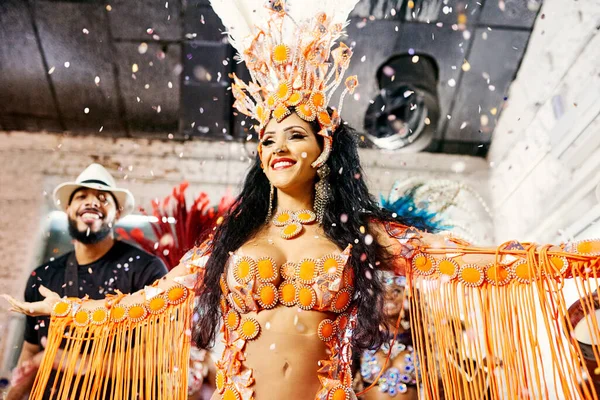 Samba Music Dance Woman Carnival Celebration Party Festival Rio Janeiro — Stock Photo, Image