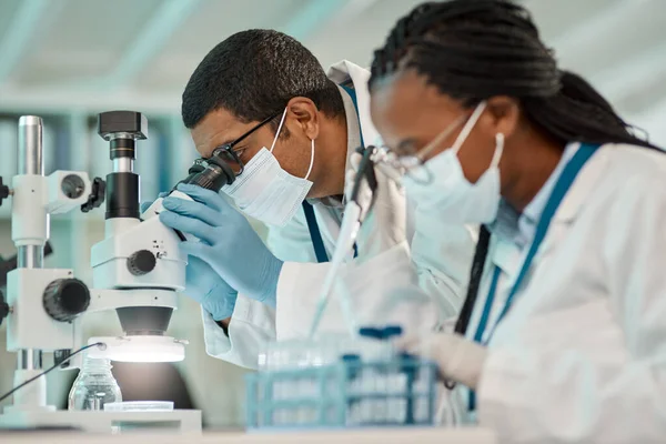 Kovid Wissenschaft Und Teamarbeit Mit Menschen Einem Labor Für Forschung — Stockfoto