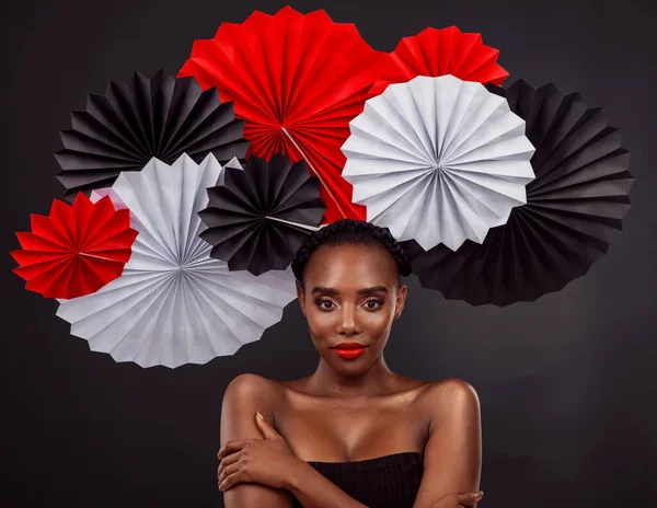 Aficionados Origami Retrato Una Mujer Negra Para Cultura Aislada Sobre —  Fotos de Stock