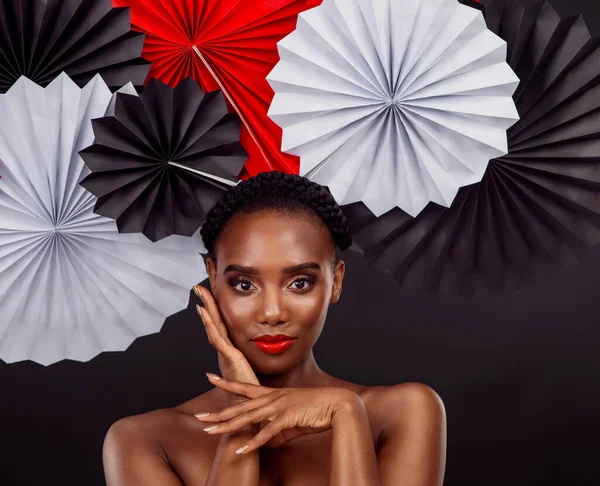 Aficionados Origami Retrato Una Mujer Negra Con Arte Para Cultura —  Fotos de Stock