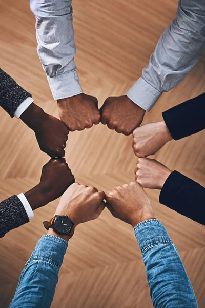 Team Building Fist Bump Hands Business People Support Diversity Community — Stock Photo, Image