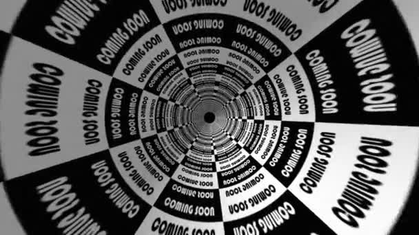 Оптическая Иллюзия Креативность Слова Спирали Анимации События Веб Сайта Цифровые — стоковое видео
