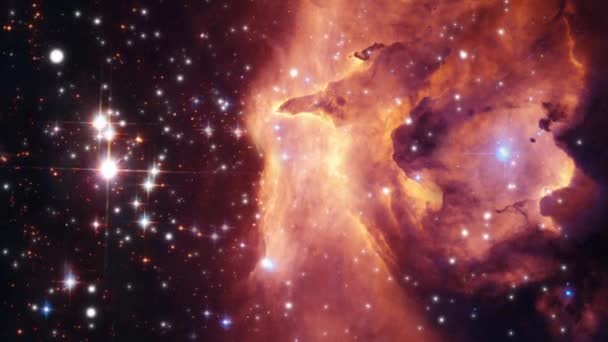 Estrellas Universo Gas Con Red Galaxias Para Vía Láctea Cosmos — Vídeo de stock