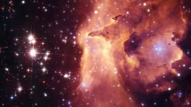 Sterne Universum Und Nebel Mit Galaxiennetzwerk Für Milchstraße Kosmos Und — Stockvideo