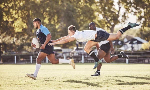 Sport Rugby Muži Akci Hřišti Pro Utkání Trénink Hru Turnaji — Stock fotografie
