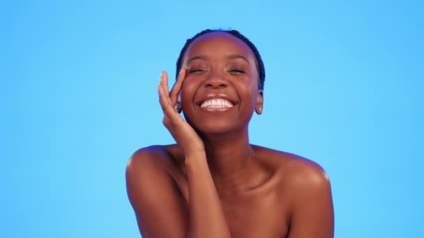 Skincare Wanita Kulit Hitam Dan Tangan Studio Untuk Kesehatan Kebersihan — Stok Video