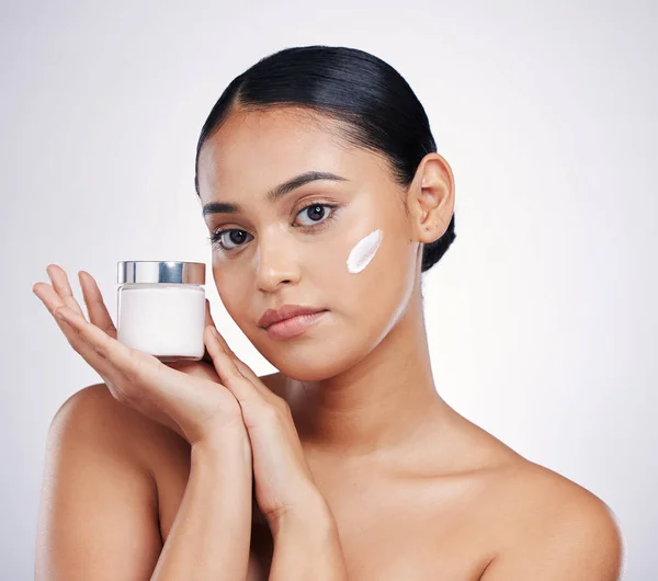 Gezicht Schoonheid Huidcrème Voor Vrouw Studio Voor Gloed Dermatologie Cosmetica — Stockfoto