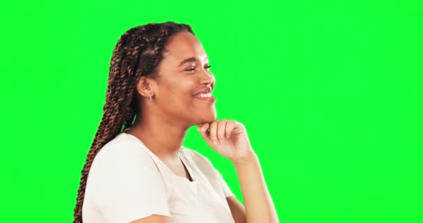 Siyahi Kadın Gelecekteki Hedeflerin Vizyonun Izole Edilmiş Modellerle Ilgili Fikirlerin — Stok video