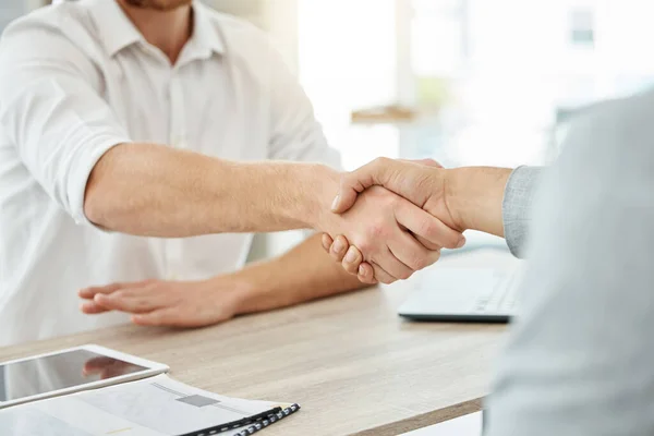 Handshake Reunião Pessoas Negócios Para Parceria Obrigado B2B Bem Vindo — Fotografia de Stock