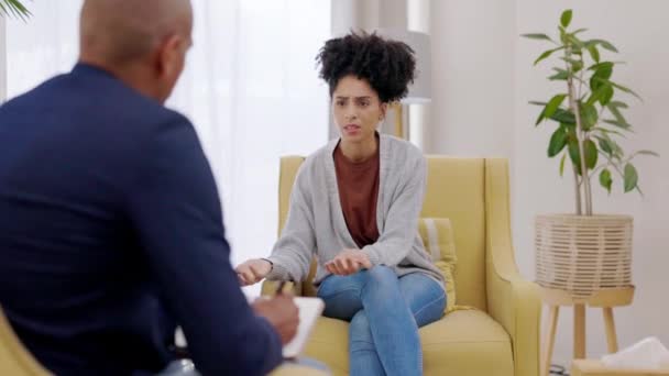 Mujer Consejera Psicóloga Para Depresión Apoyo Salud Mental Terapia Curativa — Vídeos de Stock