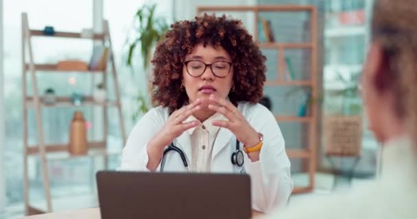 Ayude Apoye Hable Con Una Mujer Acerca Atención Médica Los — Vídeos de Stock