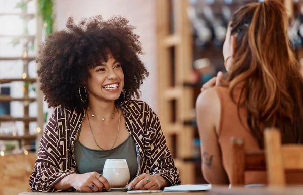 Café Amigos Mulheres Conversa Discussão Feliz Falando Pequenas Empresas Restaurante — Fotografia de Stock