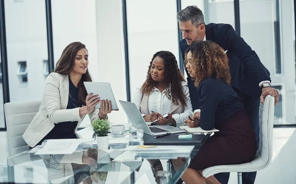 Successful Collaborations Need Right People Resources Group Colleagues Having Meeting — Stock Photo, Image