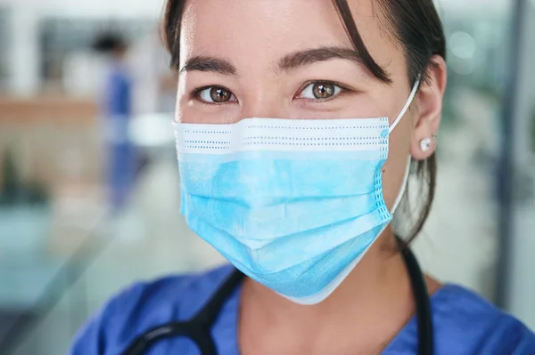Para Ser Enfermeira Preciso Ter Calor Natural Retrato Recortado Uma — Fotografia de Stock