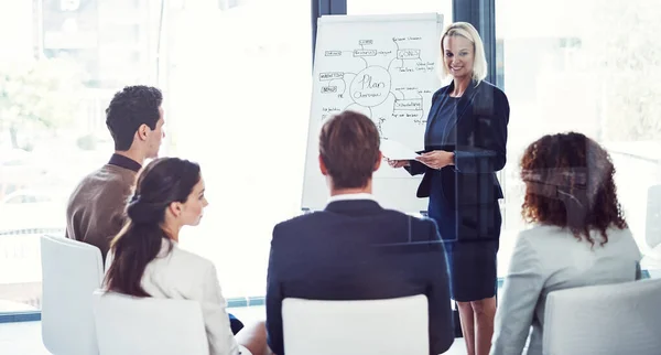 Weve Got Some Great Ideas Flowing Here Businesswoman Giving Presentation — Stock Photo, Image