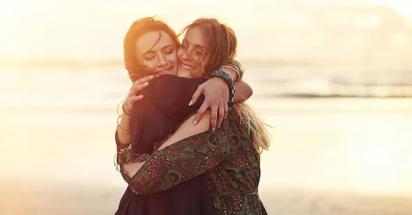 Yourself Right People Love You Two Young Women Spending Day — Stock Photo, Image