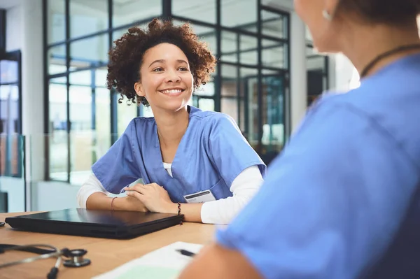 Eager Working Alongside You Young Doctor Having Meeting Colleague Hospital — Stock Photo, Image