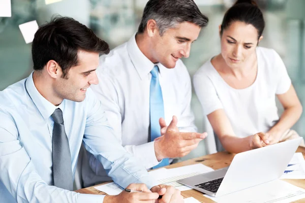 Explaining His Ideas Group Businesspeople Working Together Project — Stock Photo, Image