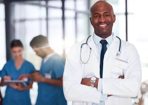Médico Líder Retrato Homem Hospital Saúde Clínica Para Experiência Médica — Fotografia de Stock