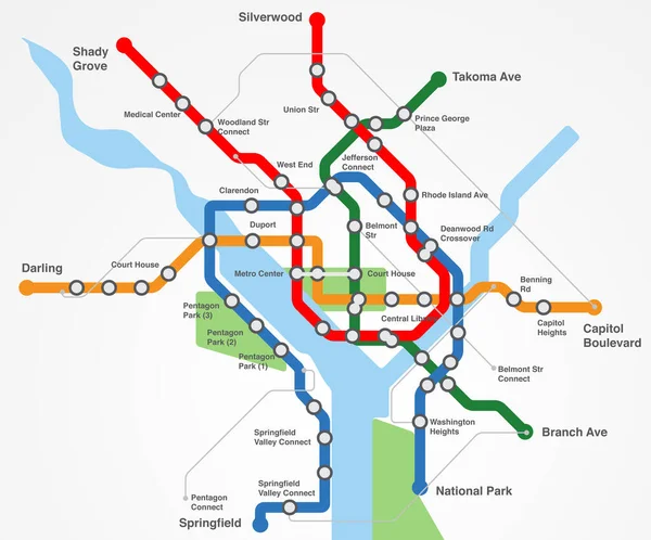 Transport Train Railway Map Metro Navigation Travel Underground Infrastructure City — Stock Photo, Image