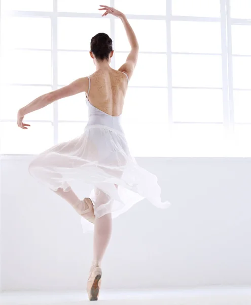 Dance Ballet Creative Woman Studio Balance Elegant Performance Artist Theatre — Stock Photo, Image