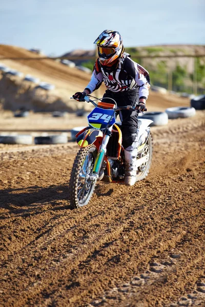 Adventure Offroad Biker Riding Motorcycle Speed Race Sport Competition Sports — Stock Photo, Image