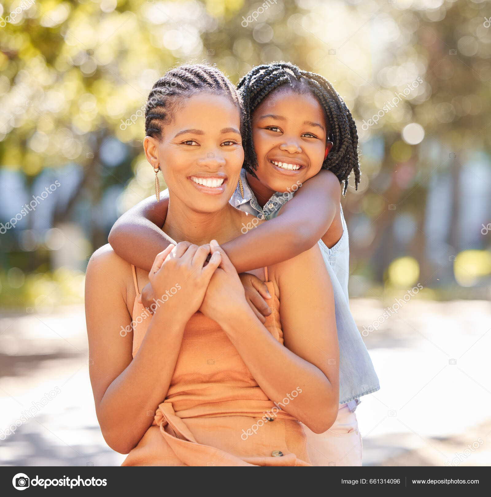 Mother daughter Hug Mother Daughter Portrait reliable Park Relaxing