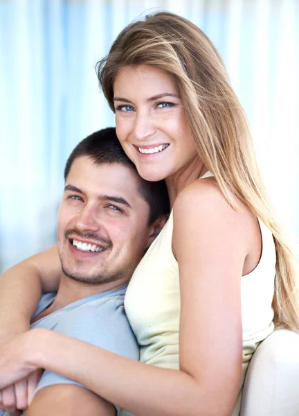 Spending Quality Time Cropped Head Shoulders Shot Happy Attractive Young — Stock Photo, Image