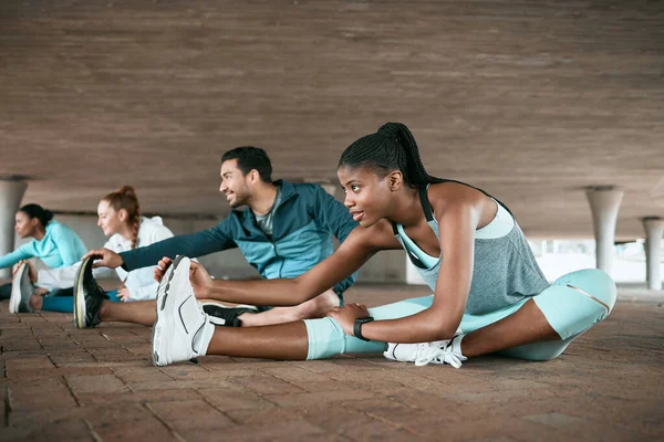 Grupul Formarea Prietenii Întind Club Fitness Pentru Sport Sănătate Wellness — Fotografie, imagine de stoc