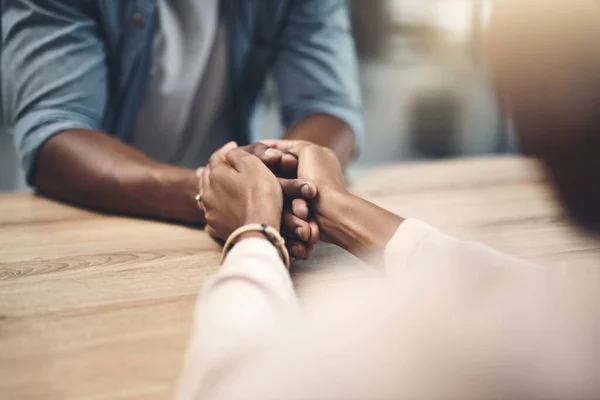 Hands Were Made Care Each Other Man Woman Holding Hands — Stock Photo, Image