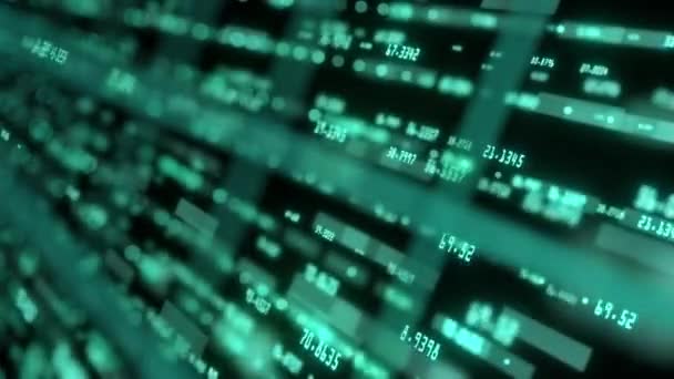 Tőzsdei Statisztikák Pénzügyi Mutató Index Futurisztikus Fintech Info Kereskedési Chart — Stock videók