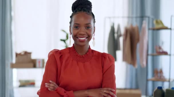 Gülümse Ecommerce Moda Mağaza Için Siyah Kadın Yüzü Küçük Işletme — Stok video
