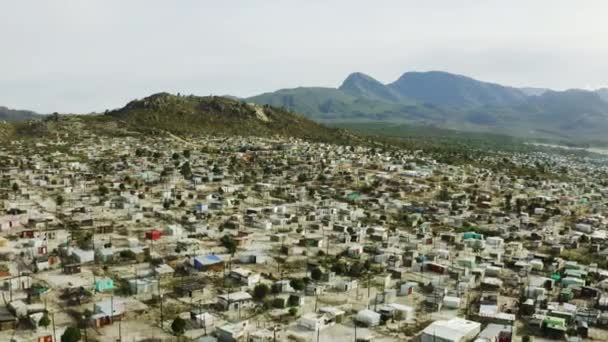 Chudé Komunitní Nadzemní Městečko Jižní Africe Pro Bydlení Vesnici Nebo — Stock video