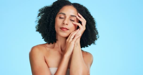 Cara Belleza Cuidado Piel Tacto Mujer Para Estética Spa Bienestar — Vídeo de stock