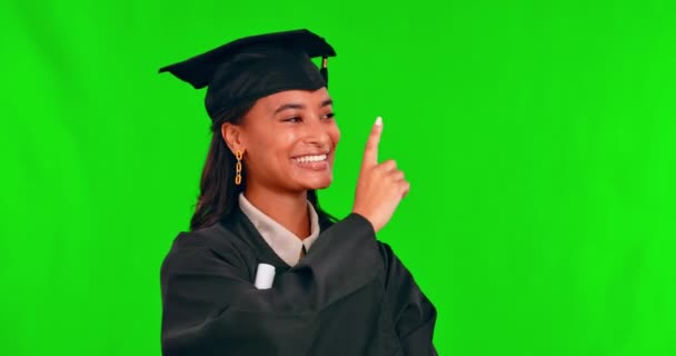 Egyetemi Végzős Zöld Vászon Pont Tanulni Promóció Főiskolai Választás Foglalkozik — Stock videók