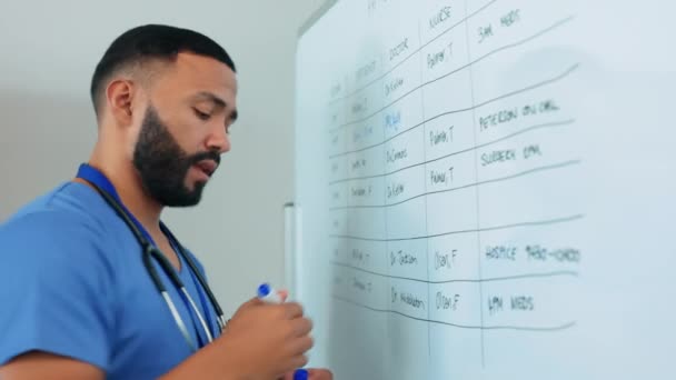 Médico Hombre Planificación Colaboración Para Rayos Entrenador Estrategia Para Cirugía — Vídeos de Stock