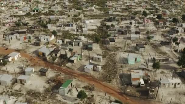 Pauvreté Communauté Canton Aérien Afrique Sud Pour Logement Dans Village — Video