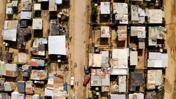 Township Lage Nachbarschaft Und Drohne Von Häusern Gemeinschaft Oder Architektur — Stockvideo
