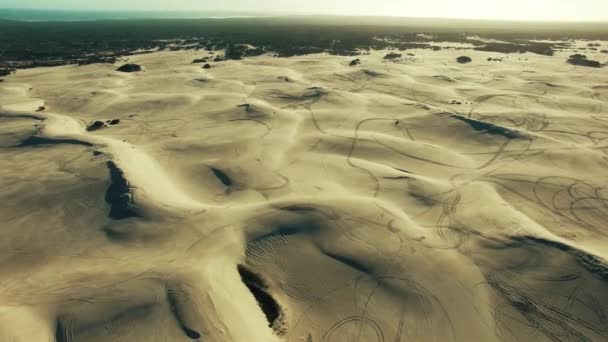 Deserto Viagem Areia Ambiente Drone Vista Aérea Safári Natureza Africano — Vídeo de Stock