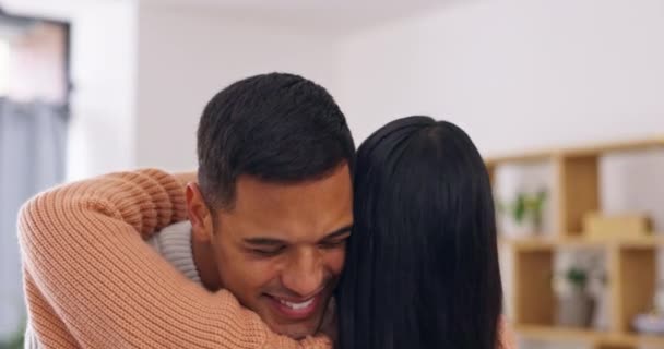 Çift Sevgi Sevgi Dolu Bir Evde Sevgi Romantizm Birlikte Zaman — Stok video
