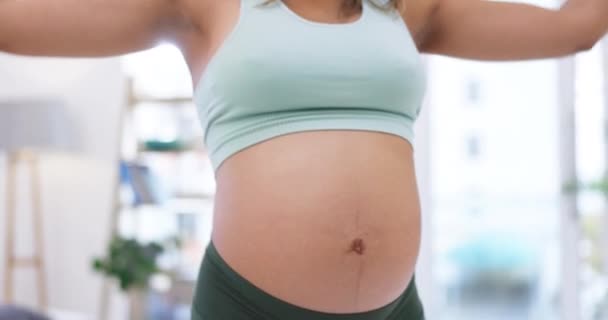 Πρόσωπο Έγκυος Και Γυναίκα Διαλογισμό Γιόγκα Και Φυσική Κατάσταση Για — Αρχείο Βίντεο