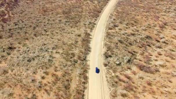 Viaje Arena Desierto Con Camión Camino Tierra Australia Campo Para — Vídeos de Stock