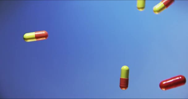Medicin Apotek Och Spill Piller Glas För Läkning Recept Och — Stockvideo