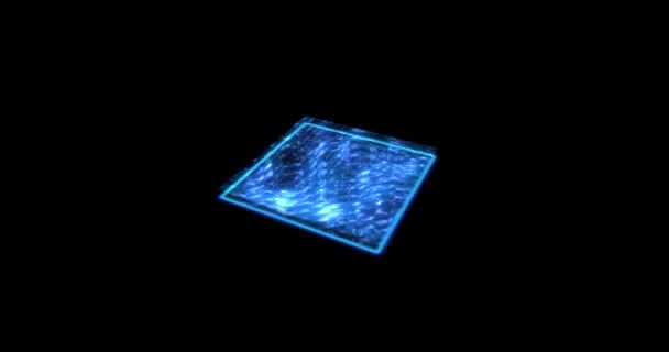 Microchip Sistema Circuito Con Luce Sviluppo Futuro Big Data Science — Video Stock