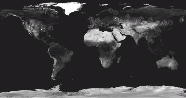 Carte Terre Missile Nucléaire Fusée Pour Guerre Conflit International Combat — Video