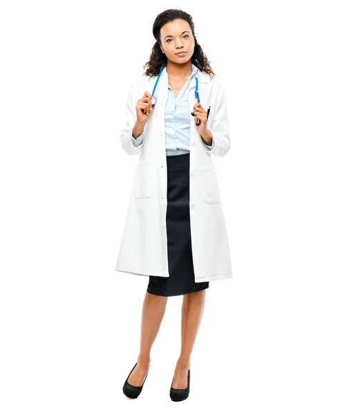 Confiança Cuidados Saúde Retrato Uma Médica Estúdio Após Uma Consulta — Fotografia de Stock