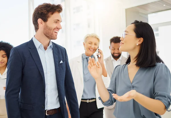 Advogados Empresários Falando Escritório Discussão Conversa Advogado Homem Corporativo Feliz — Fotografia de Stock