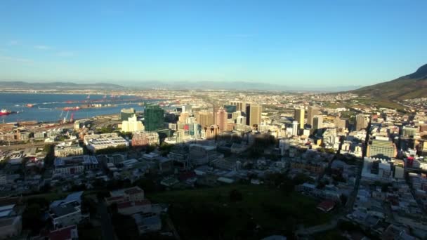 Budovy Architektura Panorama Dronem Města Kapském Městě Pro Provoz Dálnice — Stock video