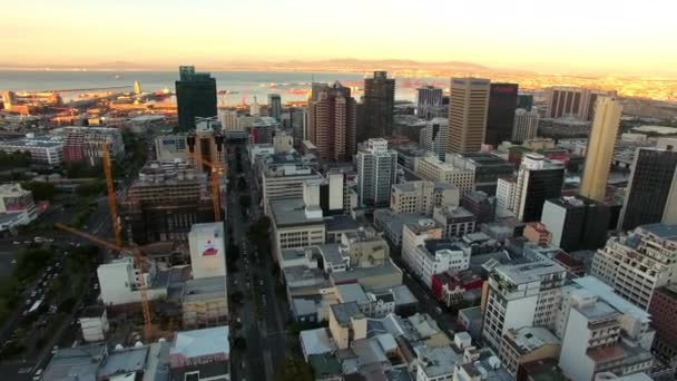 Architektura Budovy Krajina Dronem Města Kapském Městě Pro Městské Průmyslové — Stock video